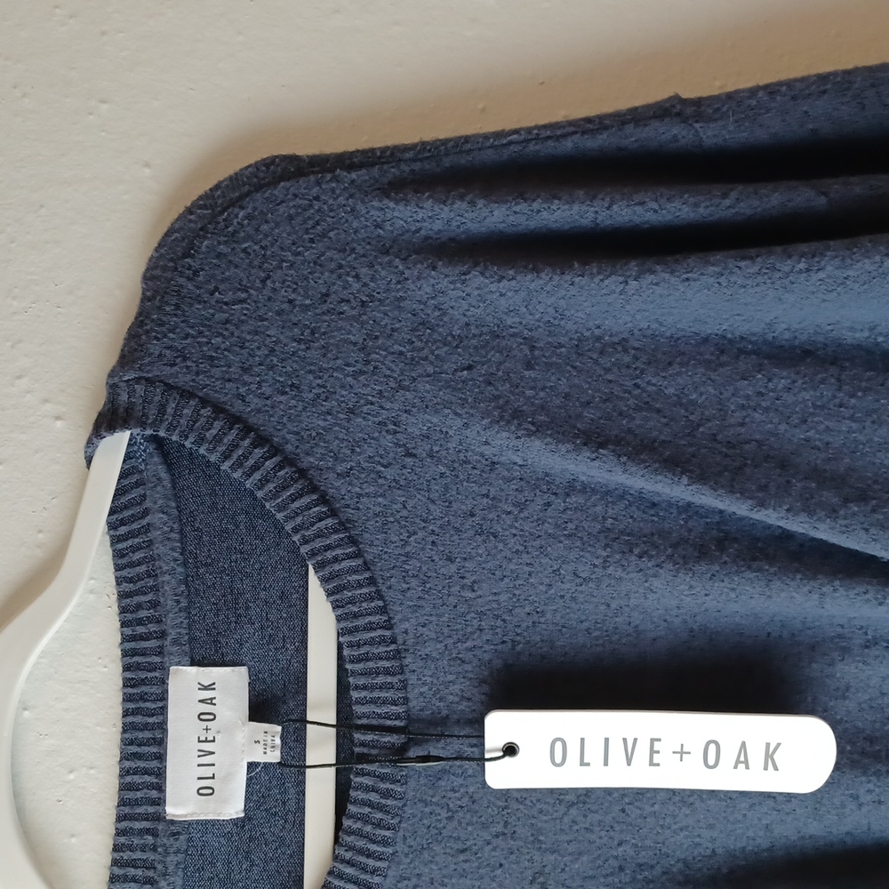 NWT Olive+Oak Blue Tie Sweater Size S - Picture 5 of 8